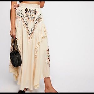 Free People rugged heart skirt